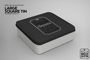 Large Square Tin Packaging Mockup, a Cups & Container Mockup by INCDesign (Thumbnail 3 of 5)