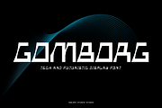 Gomborg - Techno Font, a Sans Serif Font by Iqsiart Studio (Thumbnail 1 of 6)