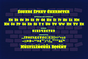 Square Spray Graffiti Font, a Blackletter Font by Blankids Studio (Thumbnail 5 of 6)