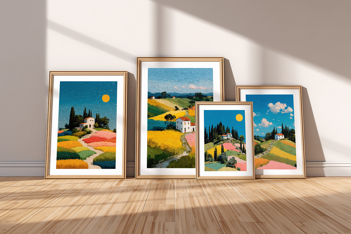 Colorful Countryside Illustration, a Decorative Illustration by Housui Patterns (Photo 7 of 12)