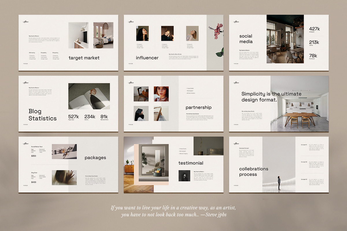 Alana Media-Kit Google Slides, a Presentation Template by Creacy Studio (Photo 6 of 8)