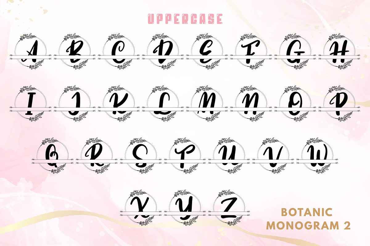 Botanica Monogram Font, a Symbol Font by AnningArts (Photo 8 of 9)