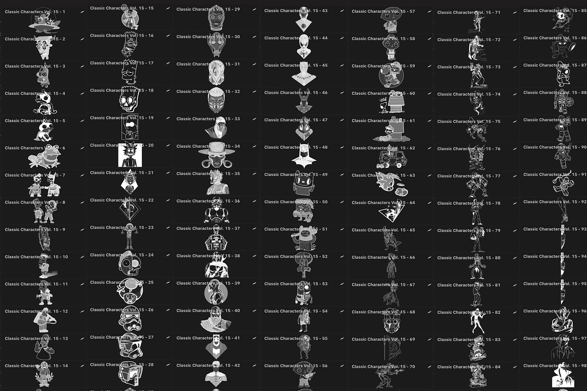 Bundle 2 Classic Character-Stamp Set, a Brush Add-On by LA Studio Sthlm (Photo 16 of 17)