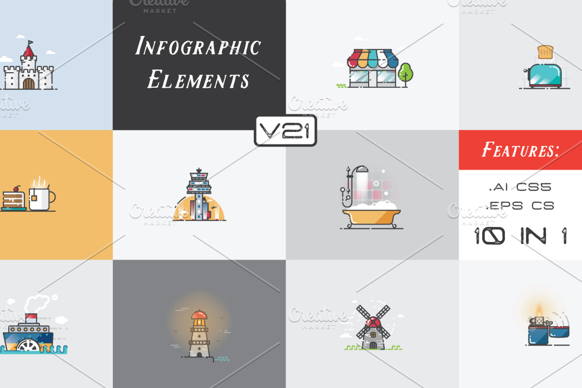 Infographic Elements (v21), a Presentation Template by Infographic Paradise (Photo 12 of 12)