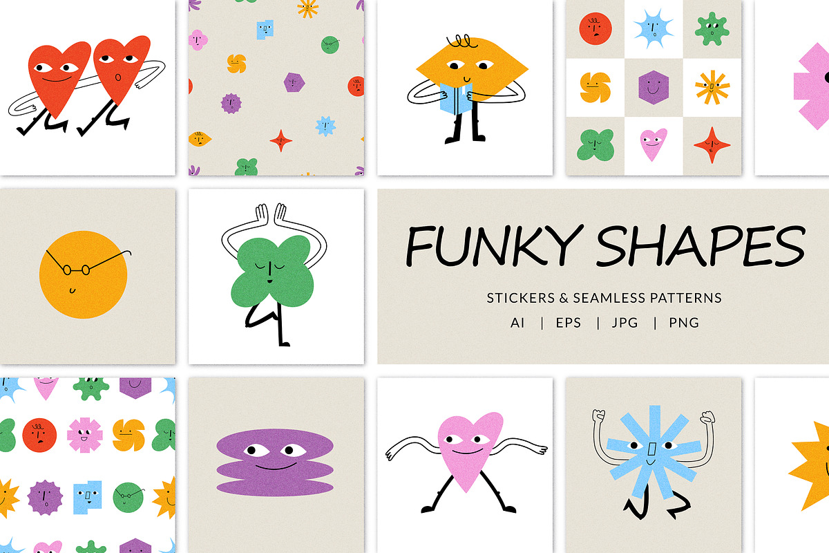 Funky shapes. Stickers, icons, an Emoji Icon by oxygen_8 (Photo 1 of 7)