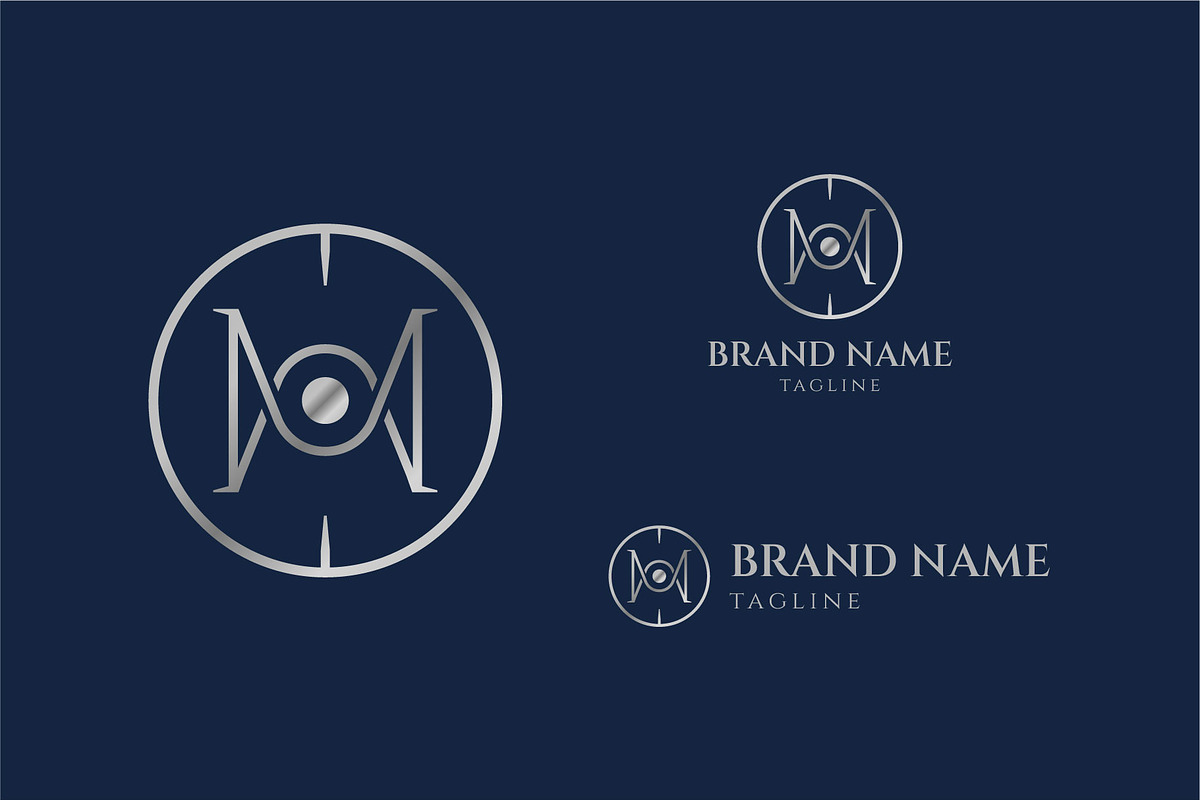 Monogram Letter WOM or MA Logo, a Branding & Logo Template by okkydianpra (Photo 2 of 3)