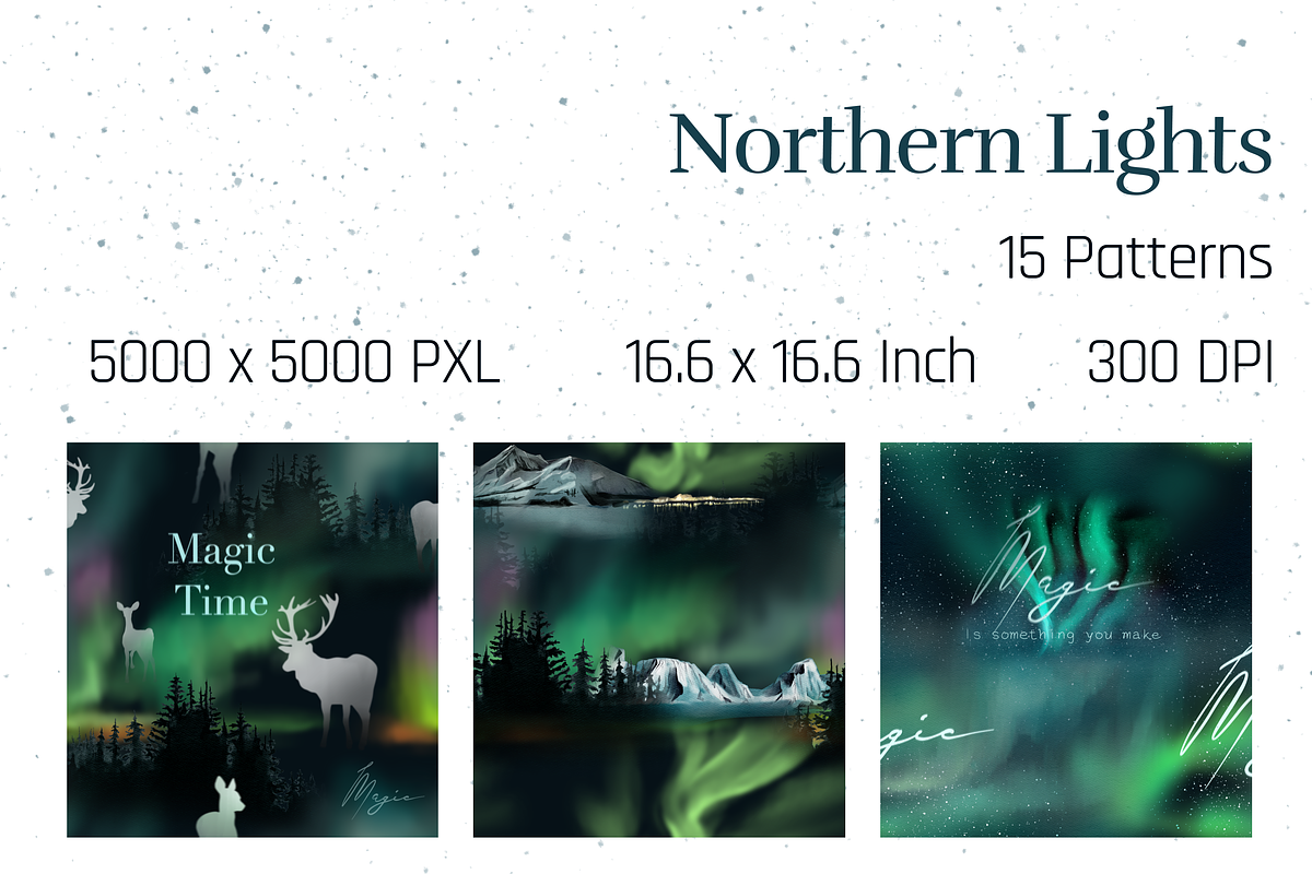 Northern Lights, a Background Graphic by NikiArts (Photo 6 of 12)