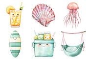 Cute Summer Clipart, a Seasonal Illustration by CitraGraphics (Thumbnail 5 of 7)