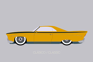 Classic american car in vector
