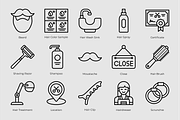 Barbershop Icons, an Outline Icon by Tekuni (Thumbnail 5 of 6)