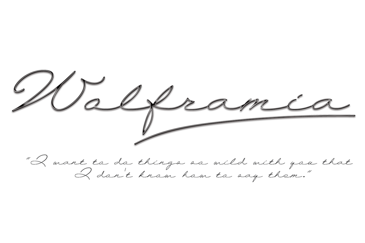 Wolframia font preview 7