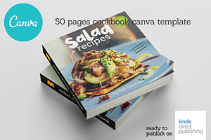 50 Pages Canva Salads Book Template