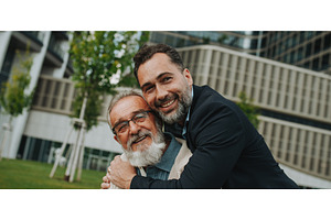 Portrait of handsome mature man and, a Person Photo by HalfPoint