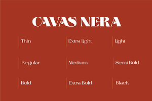 The Cavas Nera 9 Font