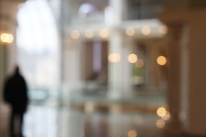 Defocuses business center interior containing design, background, and abstract