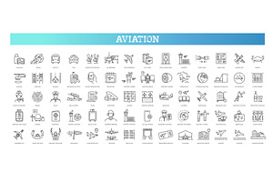 Aviation icons set. Plane icon set, an Icon by Tettygreen