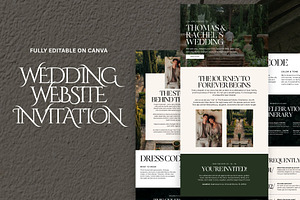 Rustic Wedding Website Invitation, a Design Template by JOA CREATIVE LAB