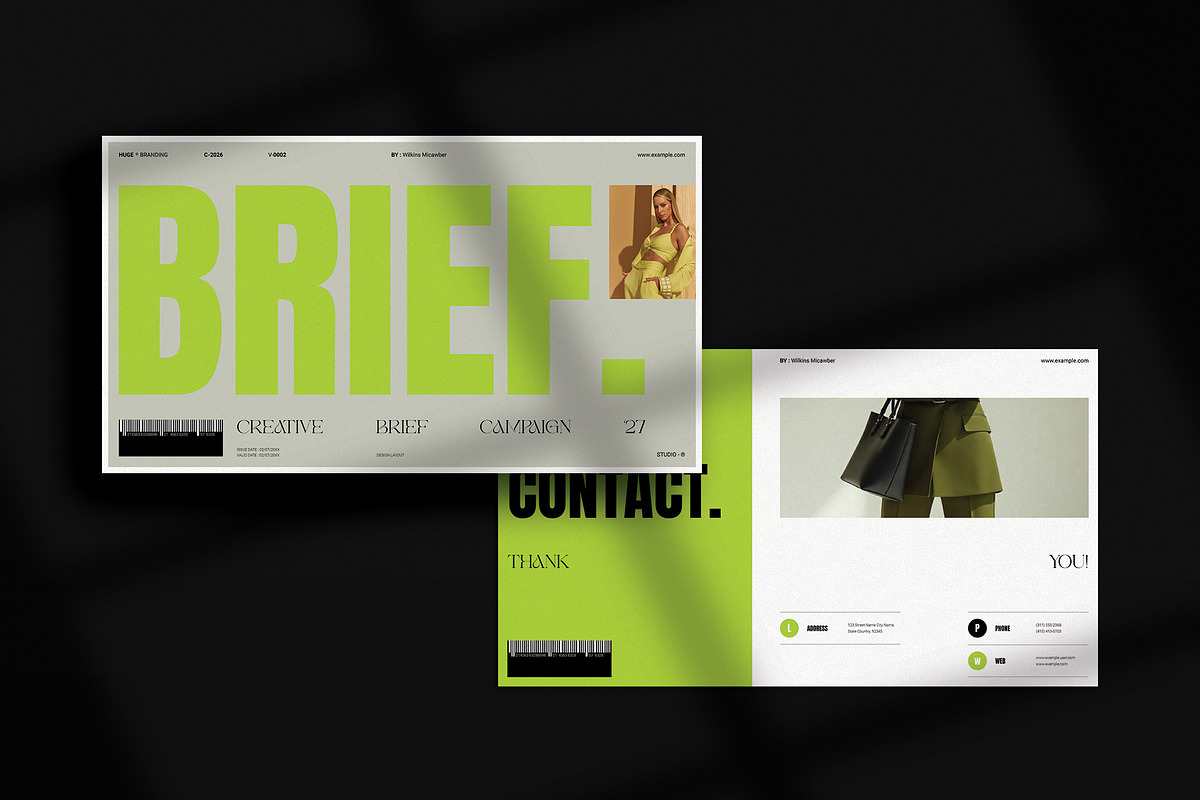 HUGE | Creative Brief Campaign, a Presentation Template by TemplateFolio-Shop (Photo 9 of 9)