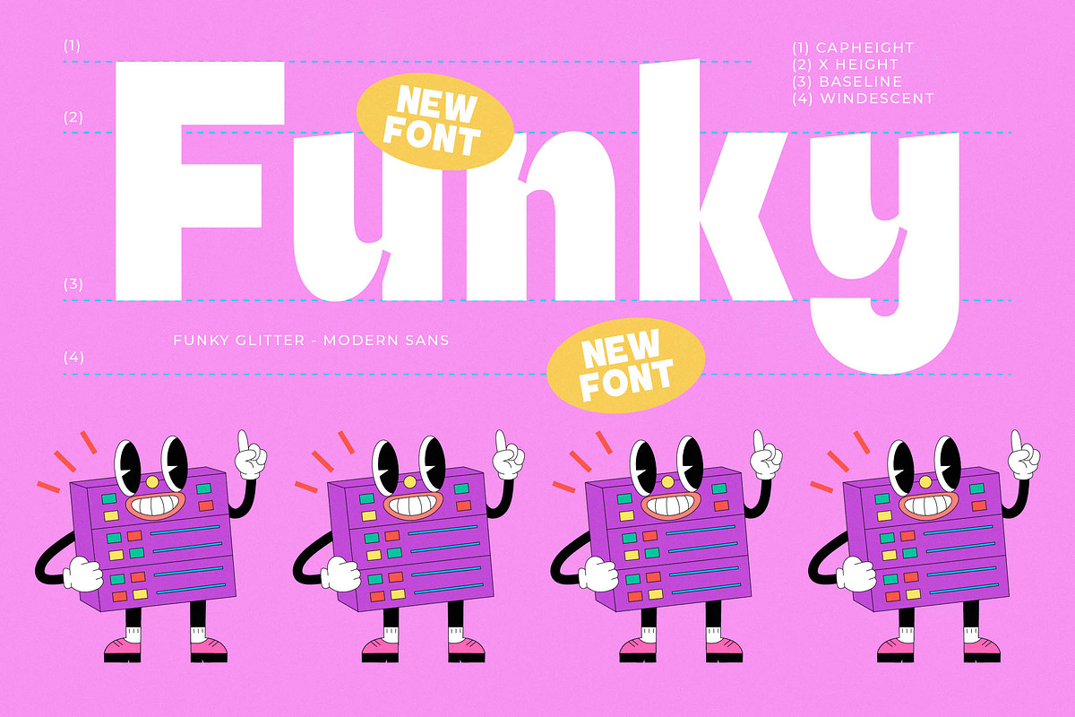 Funky Glitter Modern Sans Font, a Sans Serif Font by timelesstype.co (Photo 4 of 20)