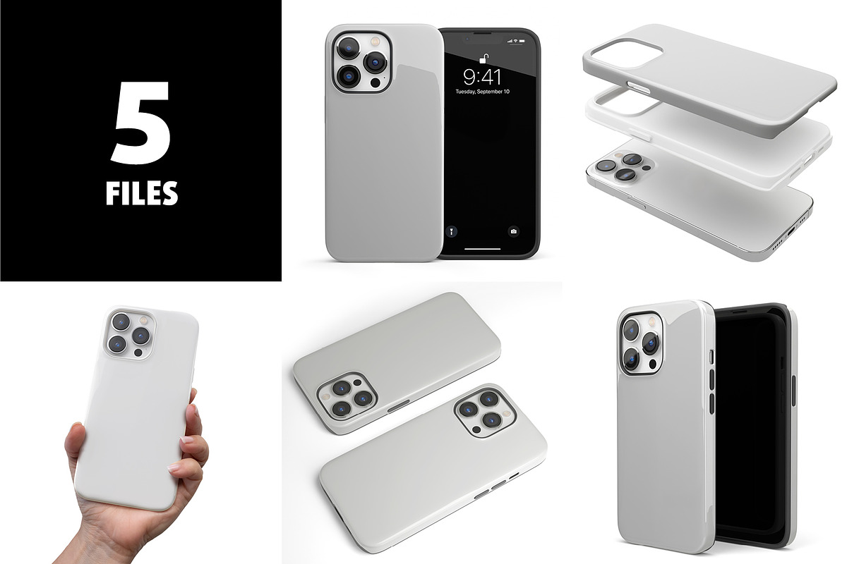 Phone 13 Pro Tough case Mock-up, an iPhone Mockup by Colatudo Store (Photo 2 of 10)