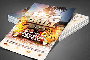 The Big Grill Off Flyer Template, a Flyer Template by loswl