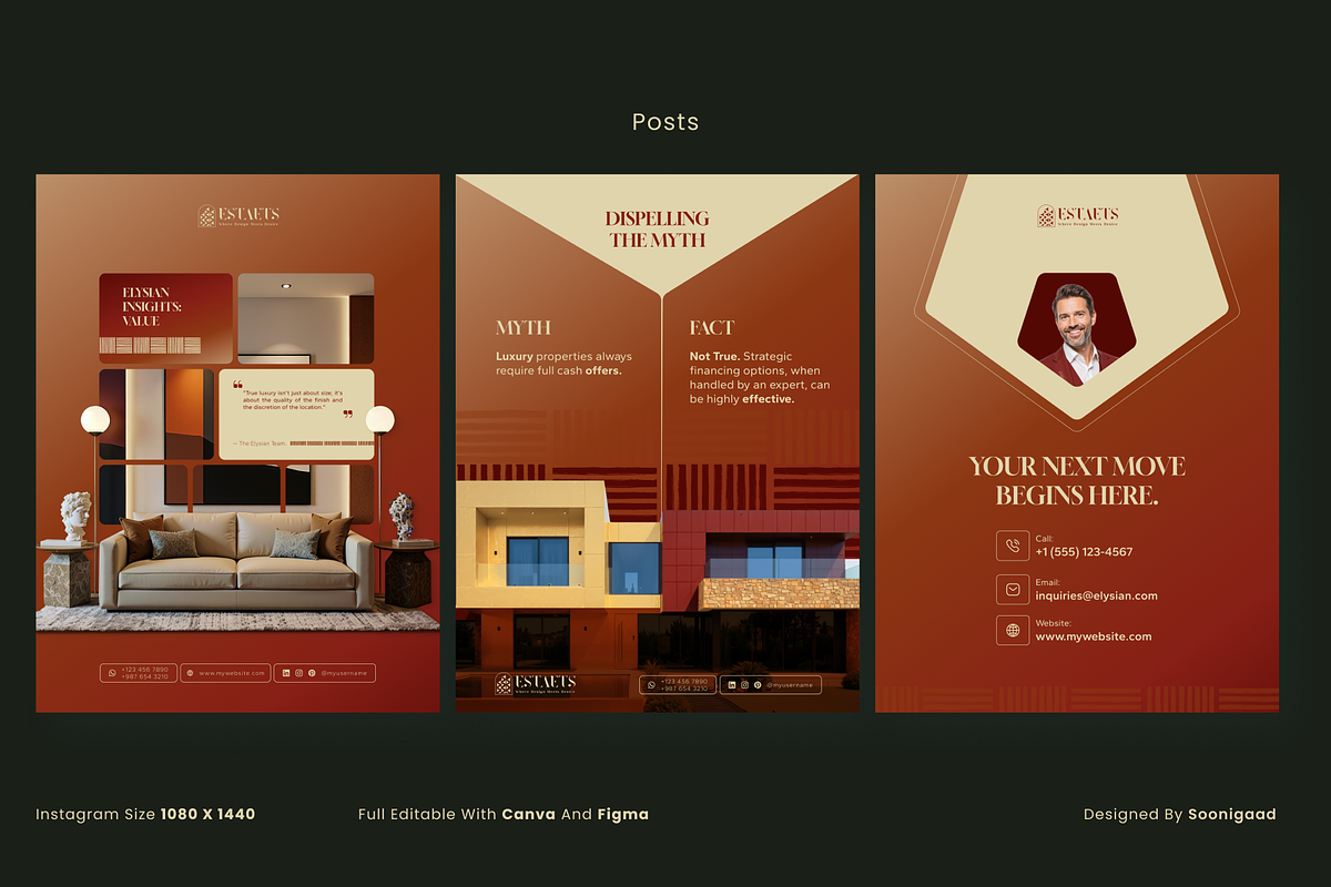ESTAETS Real Estate Social Media Kit, a Social Media Template by Sooni Gaad (Photo 4 of 10)