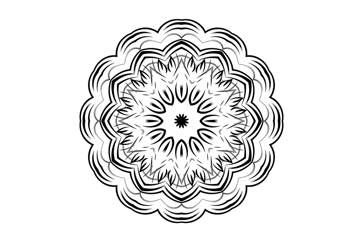 Ornamental Black White Mandala Pack, a Decorative Illustration by NJ Himel (Photo 48 of 103)