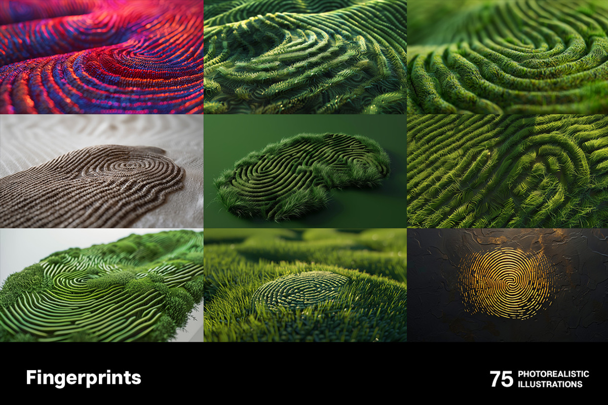 Fingerprints. 75 images, an Object Illustration by Handmadefont (Photo 3 of 15)