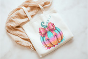 Coquette Glitter Pumpkin Png, an Illustration by Watercolor design (Thumbnail 3 of 3)
