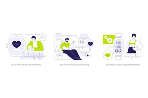 Smartwatch healthcare features, a Technology Illustration by Visual Generation