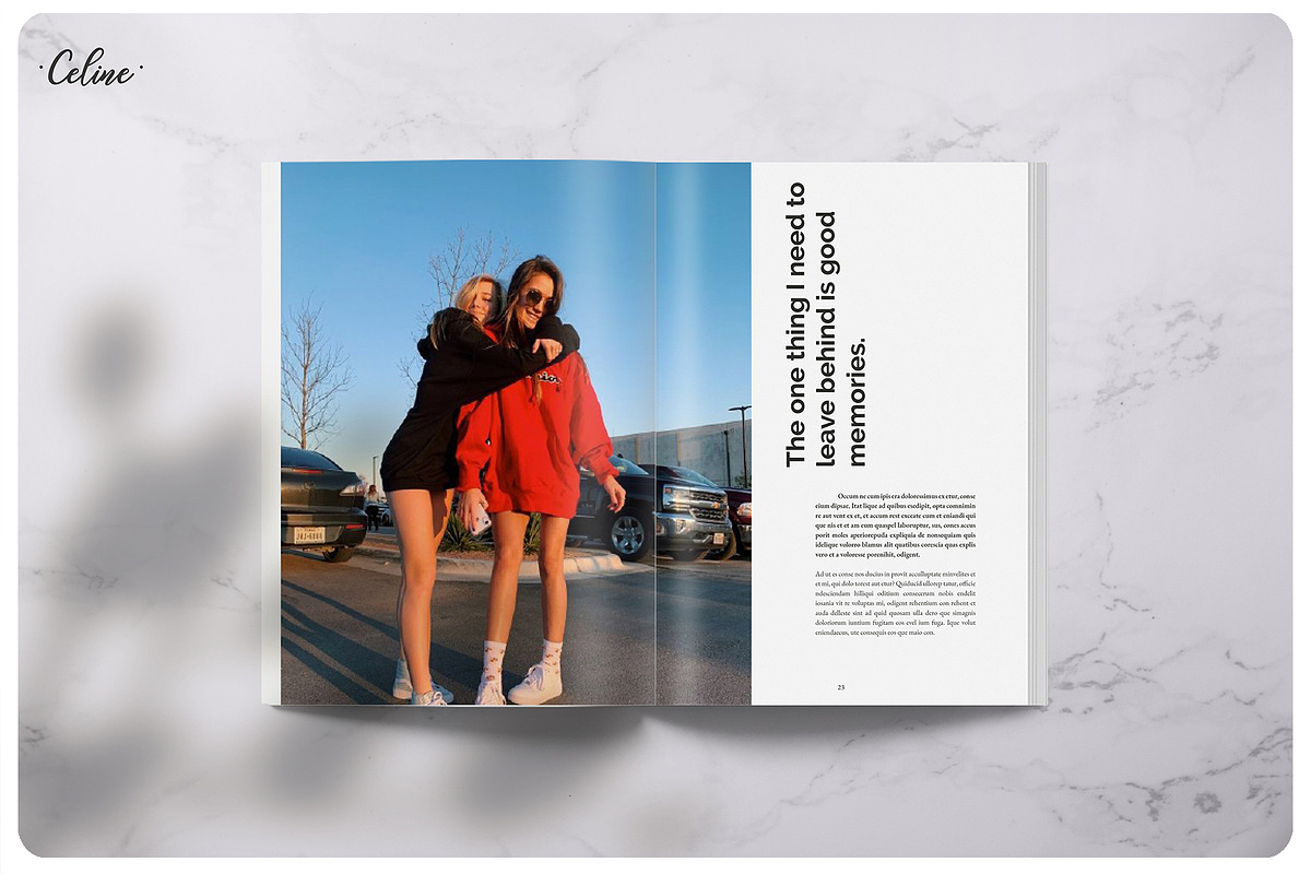 PIXEL Lookbook Memories Template, a Magazine Template by Celine Studio (Photo 8 of 9)