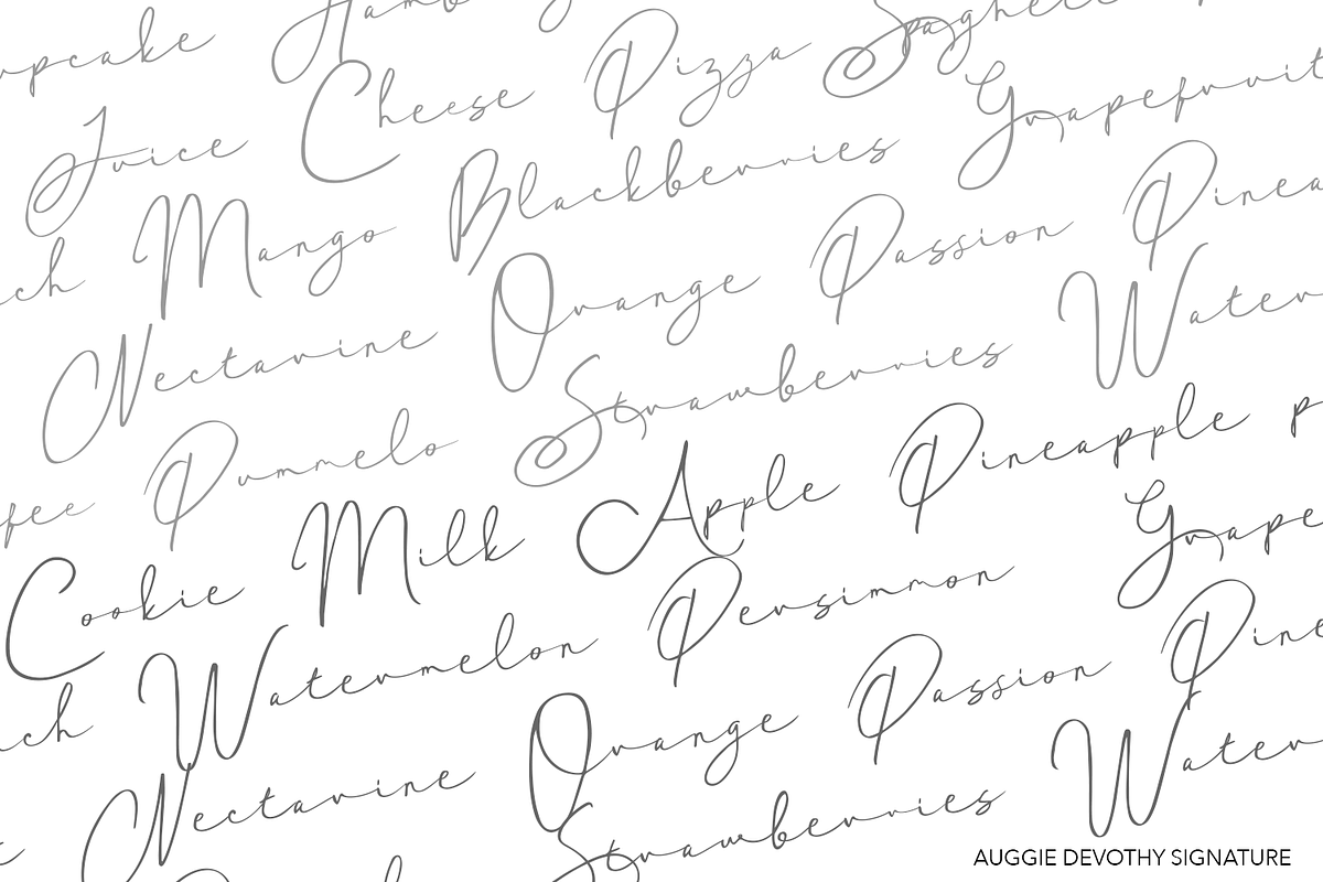 Auggie Devothy Signature, a Script Font by madeDeduk (Photo 14 of 15)