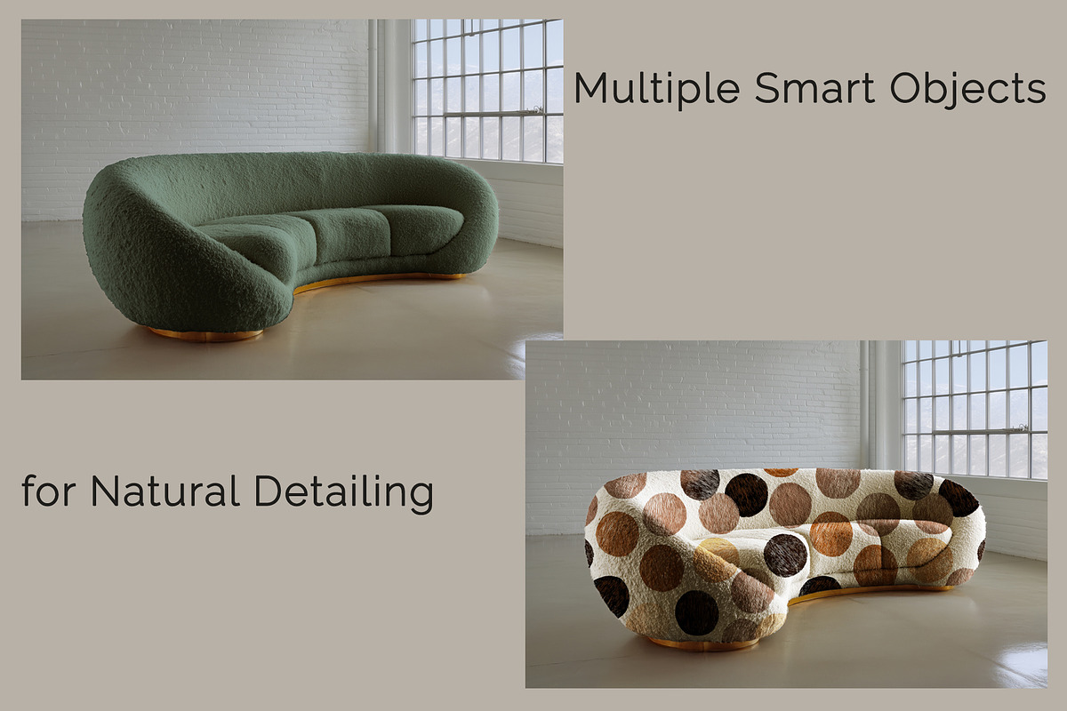 Tailored Fabric Sofa Mockups, a Household Mockup by Vika_Softlife (Photo 3 of 9)