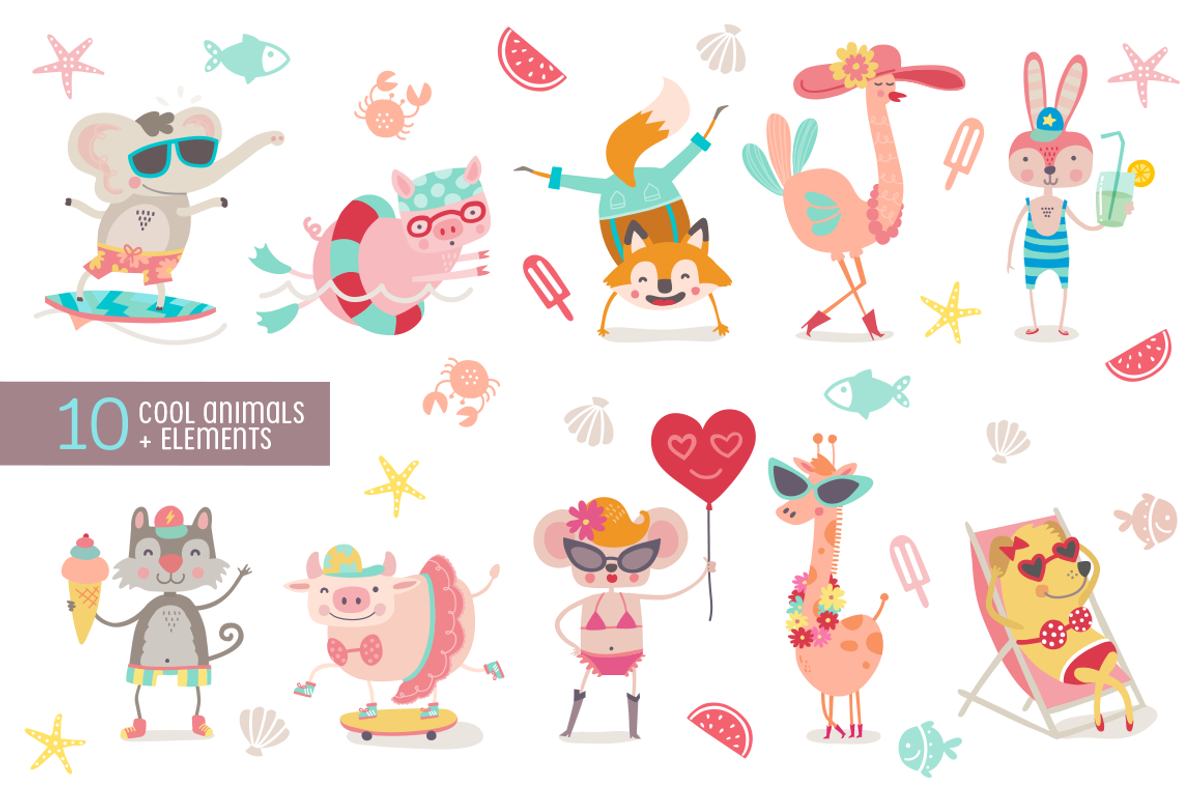 It's Summer time! Cute animals, an Animal Illustration by Isa De Gregorio (Photo 2 of 7)