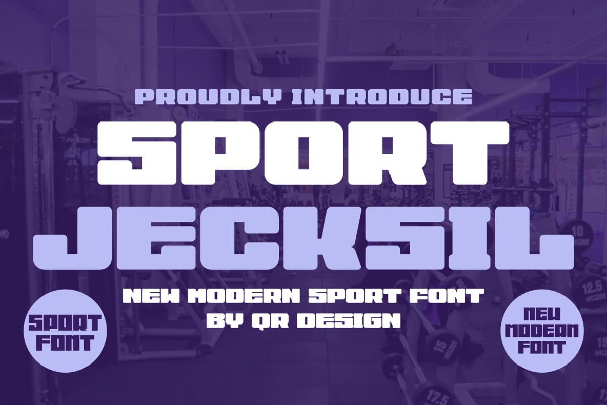 Sport Jecksil, a Sans Serif Font by QR Design Studio (Photo 1 of 7)