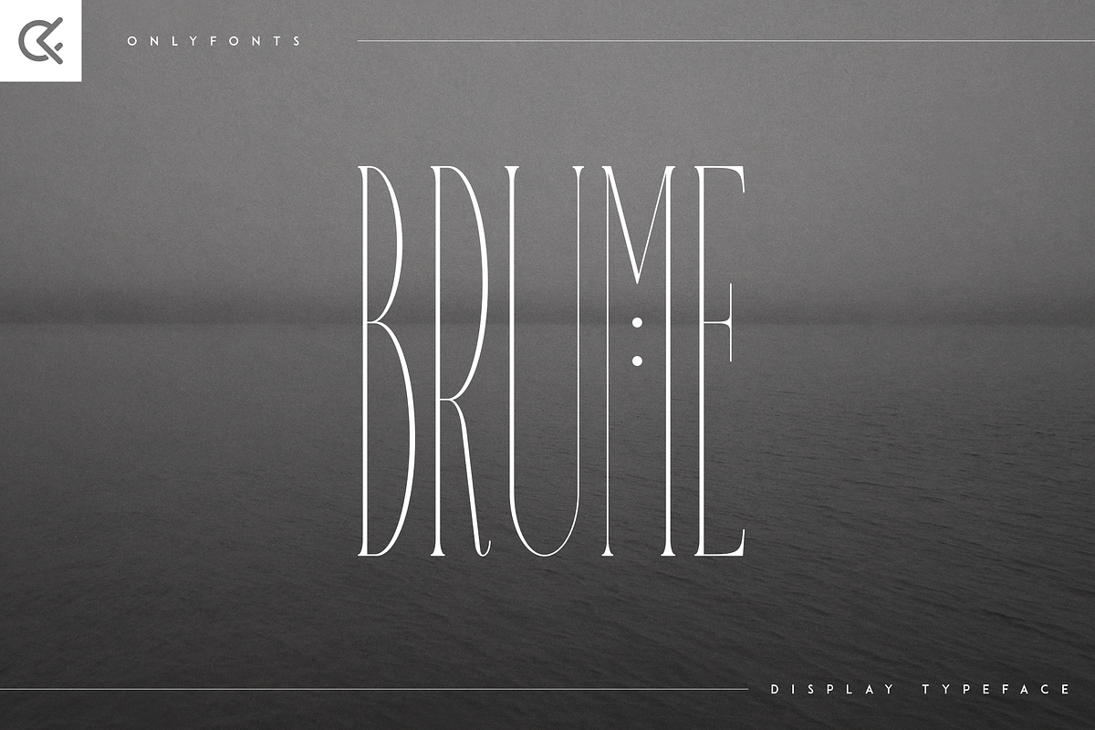 Brume - super long display font, a Serif Font by Only Fonts (Photo 1 of 9)