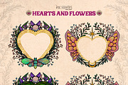 Hearts and Flowers Boho Vintage Set, a Decorative Illustration by Ink Stories (Thumbnail 11 of 24)