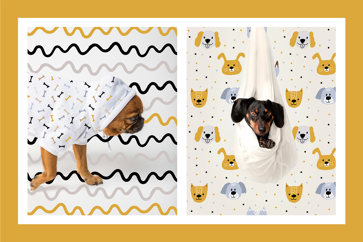 Doggy Woof. Vector dog patterns, a Pattern Graphic by ValeriiaFeeva (Photo 4 of 11)