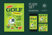 Green Golf Tournament Flyer Set, a Flyer Template by graphicook (Thumbnail 1 of 3)