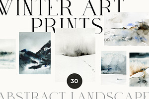 WINTER ART PRINTS - Watercolor