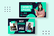 Podcast Youtube Thumbnail, a Social Media Template by Formatika Studio (Thumbnail 1 of 2)