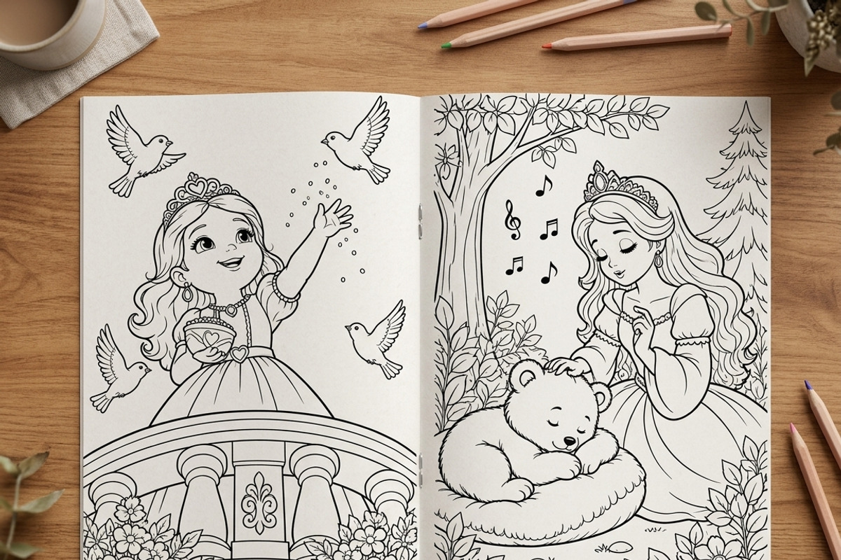 Magical Princess Coloring Book Vol41, a Person Illustration by ikarifq shop (Photo 3 of 7)