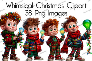 Watercolor Whimsical Christmas, an Illustration by DreamArtGraphic