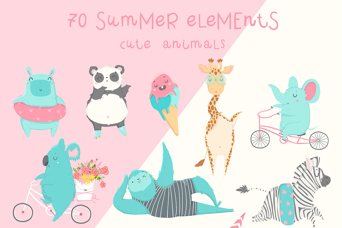Summer lover - big bundle, an Animal Illustration by Artnis (Photo 2 of 10)