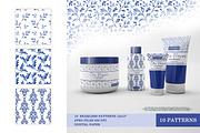 Blue flowers design. Blue pattern, a Decorative Illustration by Alla Art Poster (Thumbnail 4 of 8)