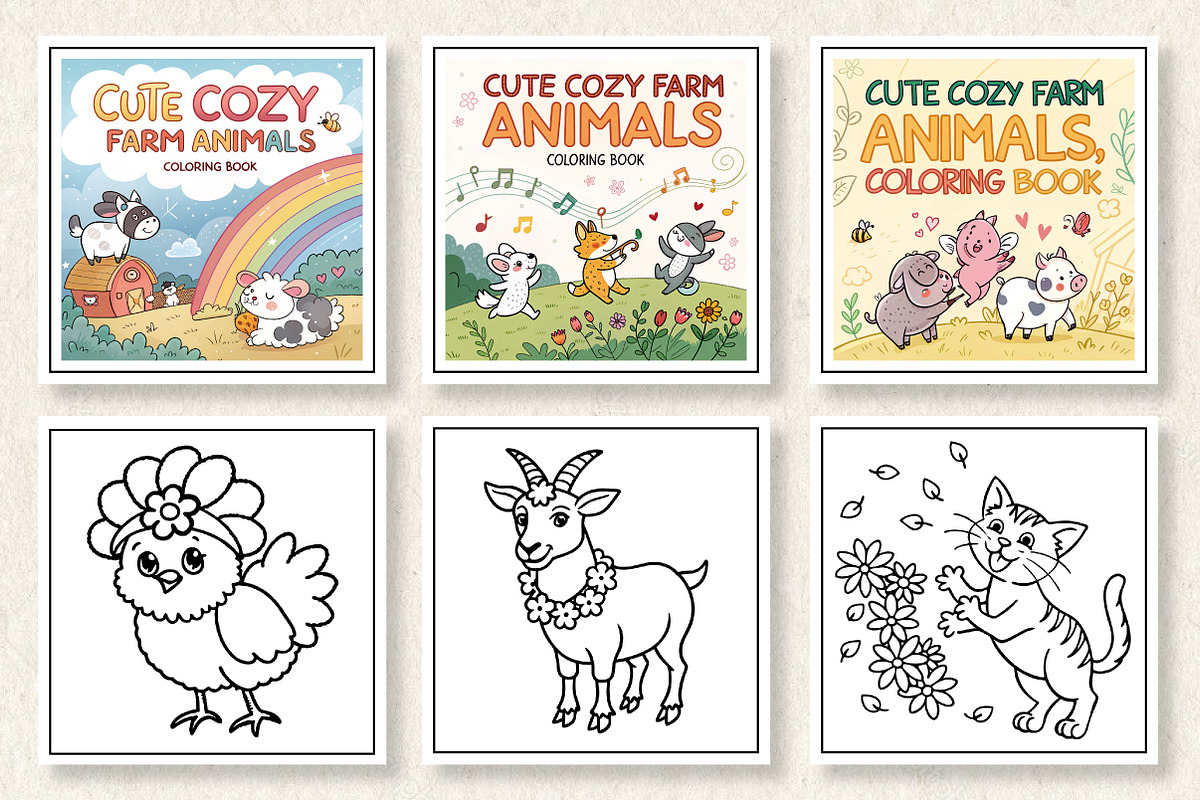 Cute Cozy Farm Animals Coloring Book, an Arts & Entertainment Photo by Wow Magic (Photo 2 of 3)