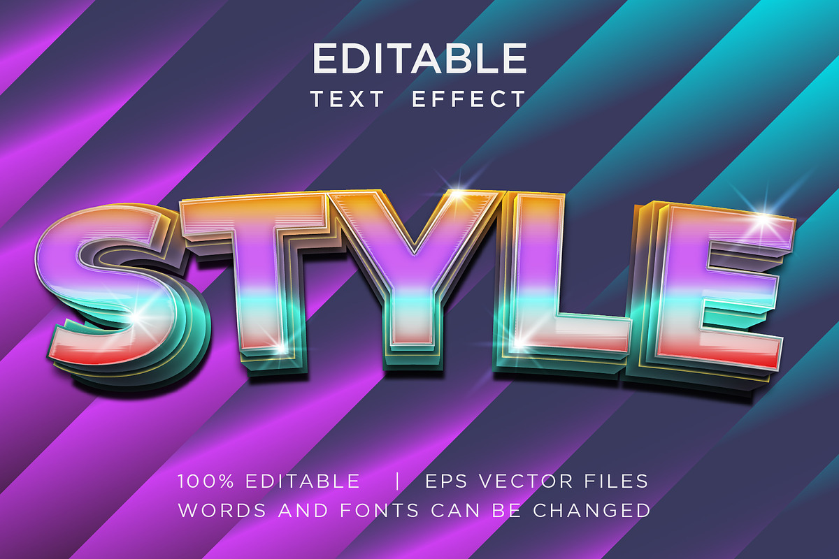 modern style editable text effect, a Layer Style Add-On by yokbisayok