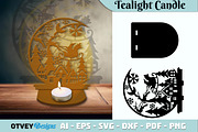 Crescent Santa Seligh Tealigh Candle, a Decorative Illustration by OTVEY DESIGN (Thumbnail 13 of 13)