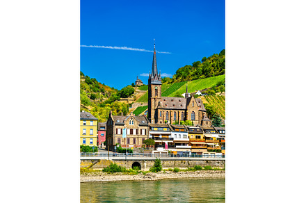 Lorchhausen in the Rhine Gorge with, an Architecture Photo by Leonid Andronov