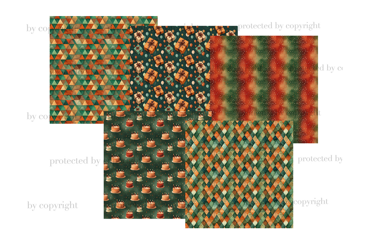 Mans Birthday Seamless Pattern, a Pattern Graphic by GlamArtZhanna (Photo 3 of 3)